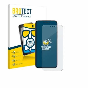 Front side of a product packaging with the brand logo BROTECT. Next to it is the device Huawei Mate 80 shown with the correspo