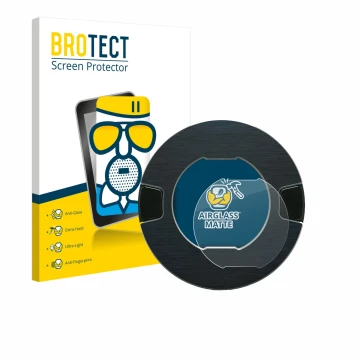 Front side of a product packaging with the brand logo BROTECT. Next to it is the device OOONO P-DISC NO1 shown with the corres