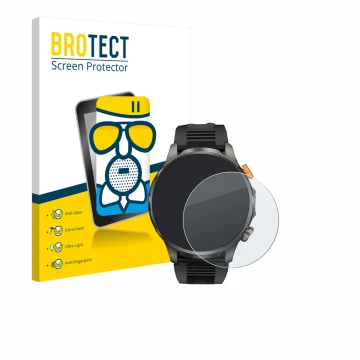 Front side of a product packaging with the brand logo BROTECT. Next to it is the device Naixues AK90 1.91