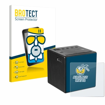 Front side of a product packaging with the brand logo BROTECT. Next to it is the device Sony ICF-C1 shown with the correspondi