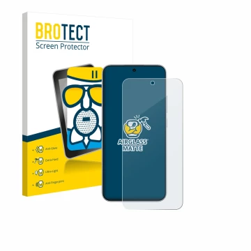 Front side of a product packaging with the brand logo BROTECT. Next to it is the device Oppo F31 shown with the corresponding 