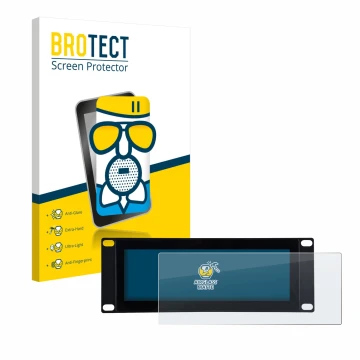 Front side of a product packaging with the brand logo BROTECT. Next to it is the device GeeekPi DP-0059 7.84