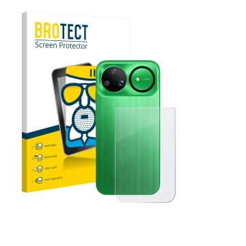 Front side of a product packaging with the brand logo BROTECT. Next to it is the device Huawei Nova 15 Ultra (Back) shown with