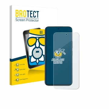 Front side of a product packaging with the brand logo BROTECT. Next to it is the device realme C85 Pro 4G shown with the corre