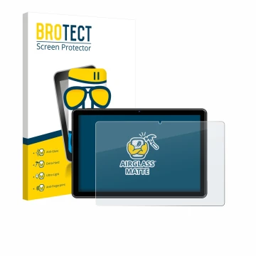 Front side of a product packaging with the brand logo BROTECT. Next to it is the device Hasskya K30/K50/K70 10.1