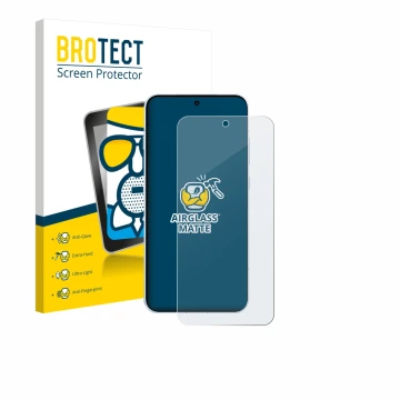 Front side of a product packaging with the brand logo BROTECT. Next to it is the device Oppo Find X8s shown with the correspon