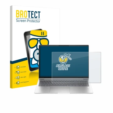 Front side of a product packaging with the brand logo BROTECT. Next to it is the device HP EliteBook 6 G1ah 16