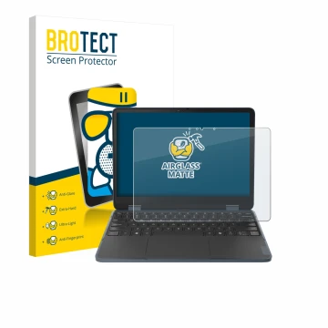 Front side of a product packaging with the brand logo BROTECT. Next to it is the device Lenovo 500w 2-in-1 Gen 5 shown with th