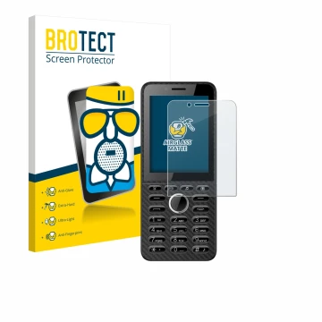 Front side of a product packaging with the brand logo BROTECT. Next to it is the device Energizer E288S shown with the corresp