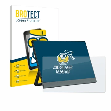 Front side of a product packaging with the brand logo BROTECT. Next to it is the device Anmite A140W03 14