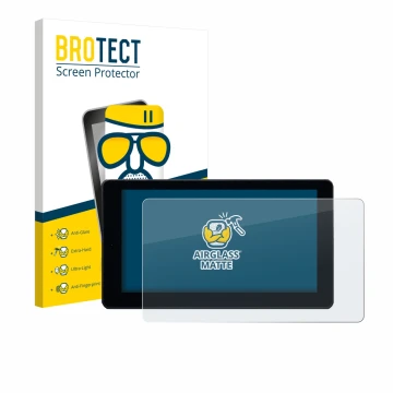 Front side of a product packaging with the brand logo BROTECT. Next to it is the device Zontes 368K shown with the correspondi