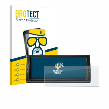 Front side of a product packaging with the brand logo BROTECT. Next to it is the device Xtrons PX1453BLHGS 10.25