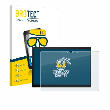 Front side of a product packaging with the brand logo BROTECT. Next to it is the device ASUS ROG Flow Z13-KJP 2026 shown with 