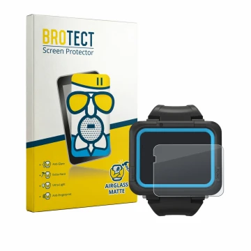 Front side of a product packaging with the brand logo BROTECT. Next to it is the device Shearwater PEREGRINE dive computer sho