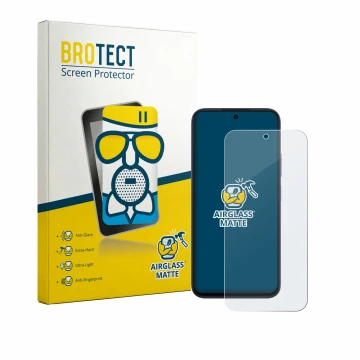 Front side of a product packaging with the brand logo BROTECT. Next to it is the device Oppo A6k shown with the corresponding 