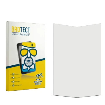 Front side of a product packaging with the brand logo BROTECT. Next to it is the corresponding screen protector.