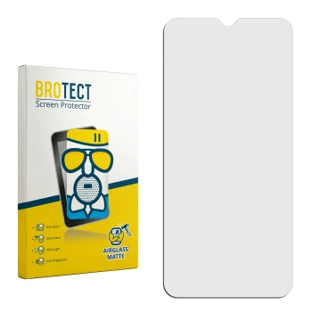Front side of a product packaging with the brand logo BROTECT. Next to it is the corresponding screen protector.