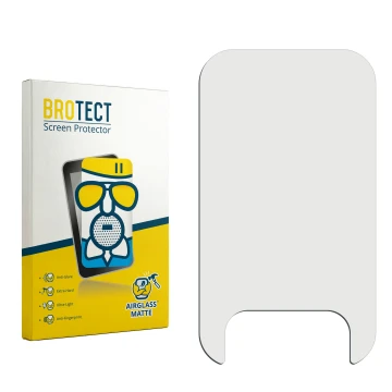 Front side of a product packaging with the brand logo BROTECT. Next to it is the corresponding screen protector.