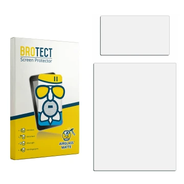 Front side of a product packaging with the brand logo BROTECT. Next to it is the corresponding screen protector.
