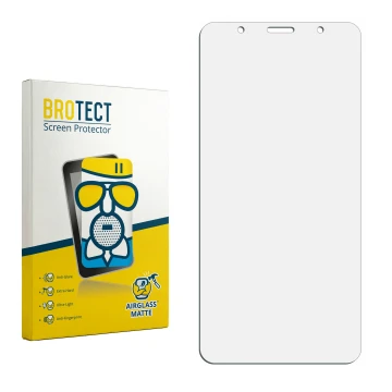 Front side of a product packaging with the brand logo BROTECT. Next to it is the corresponding screen protector.