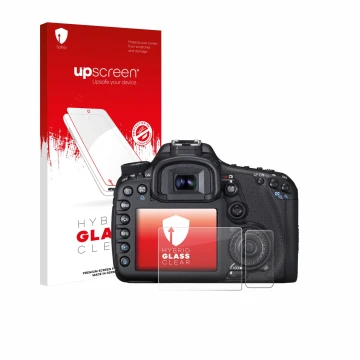 Front side of a product packaging with the brand logo upscreen. Next to it is the device Canon EOS 7D shown with the correspon