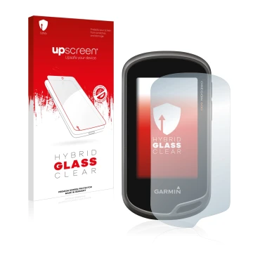 Front side of a product packaging with the brand logo upscreen. Next to it is the device Garmin Oregon 650 shown with the corr