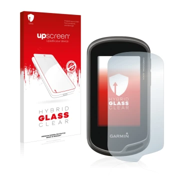 Front side of a product packaging with the brand logo upscreen. Next to it is the device Garmin Oregon 600t shown with the cor