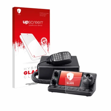 Front side of a product packaging with the brand logo upscreen. Next to it is the device Icom IC-7100 shown with the correspon