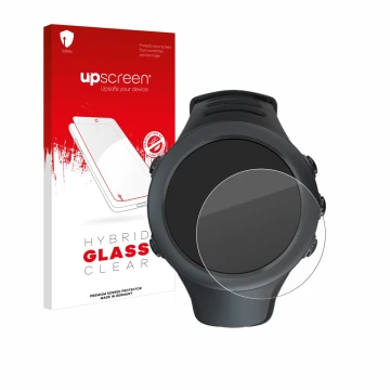 Front side of a product packaging with the brand logo upscreen. Next to it is the device Suunto Ambit3 Sport Black shown with 