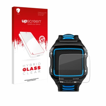 Front side of a product packaging with the brand logo upscreen. Next to it is the device Garmin Forerunner 920XT shown with th