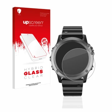 Front side of a product packaging with the brand logo upscreen. Next to it is the device Garmin Fenix 3 shown with the corresp