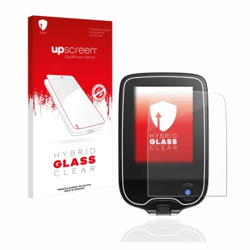 Front side of a product packaging with the brand logo upscreen. Next to it is the device Freestyle Libre shown with the corres
