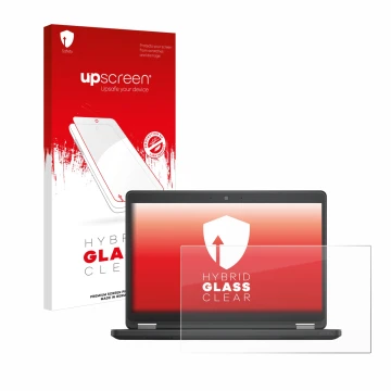 Front side of a product packaging with the brand logo upscreen. Next to it is the device Dell Latitude 14 E5450 Non-Touch show