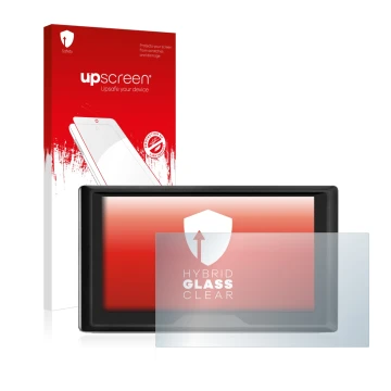 Front side of a product packaging with the brand logo upscreen. Next to it is the device Garmin Drive 61 LMT-S shown with the 