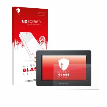 Front side of a product packaging with the brand logo upscreen. Next to it is the device Blackmagic Design Video Assist (5.0) 