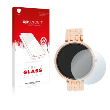 Front side of a product packaging with the brand logo upscreen. Next to it is the device Xlyne X-Watch Siona XW Fit shown with