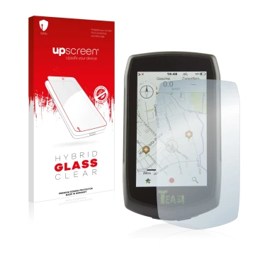 Front side of a product packaging with the brand logo upscreen. Next to it is the device A-Rival Teasi One4 shown with the cor