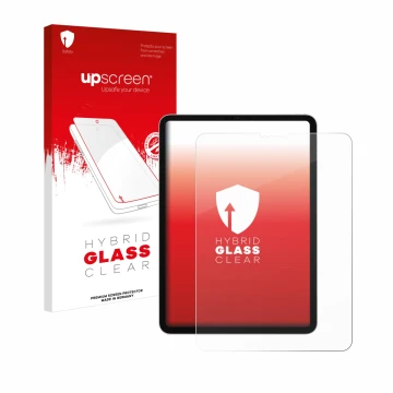 Front side of a product packaging with the brand logo upscreen. Next to it is the device Apple iPad Pro 11