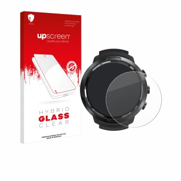 Front side of a product packaging with the brand logo upscreen. Next to it is the device Suunto D5 shown with the correspondin