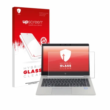 Front side of a product packaging with the brand logo upscreen. Next to it is the device HP EliteBook 840 G5 Non-Touch shown w
