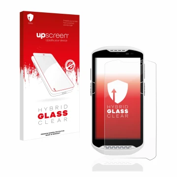 Front side of a product packaging with the brand logo upscreen. Next to it is the device Zebra TC57 shown with the correspondi