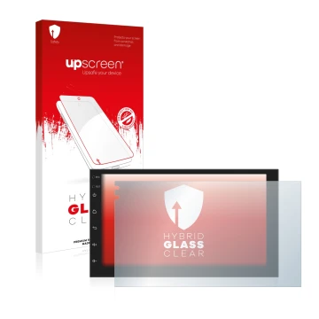 Front side of a product packaging with the brand logo upscreen. Next to it is the device Phonocar MediaStation 2Din shown with