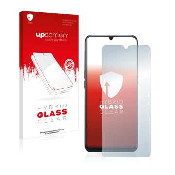 Front side of a product packaging with the brand logo upscreen. Next to it is the device Oppo A91 shown with the corresponding