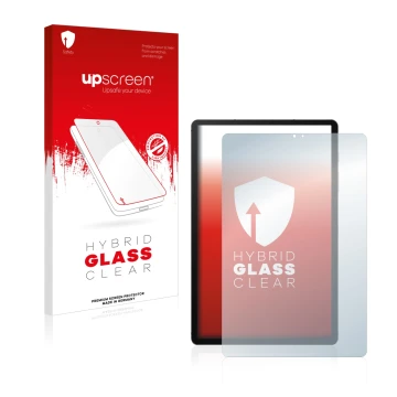 Front side of a product packaging with the brand logo upscreen. Next to it is the device Samsung Galaxy Tab S6 2020 shown with