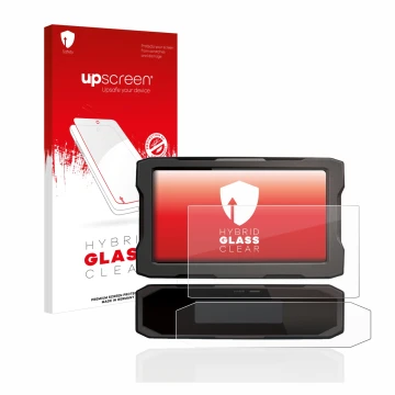 Front side of a product packaging with the brand logo upscreen. Next to it is the device Honda CRF1100L 2020 Speedometer displ