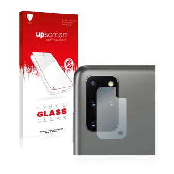 Front side of a product packaging with the brand logo upscreen. Next to it is the device Samsung Galaxy S20 Plus 5G (ONLY Came