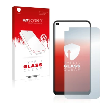 Front side of a product packaging with the brand logo upscreen. Next to it is the device TCL 10L shown with the corresponding 