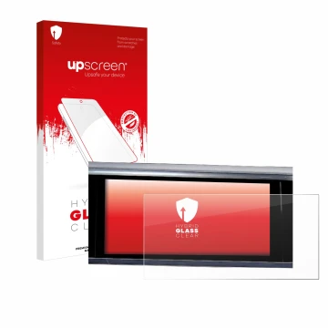 Front side of a product packaging with the brand logo upscreen. Next to it is the device Audi A6 2018 MMI Navigation Plus 10.1