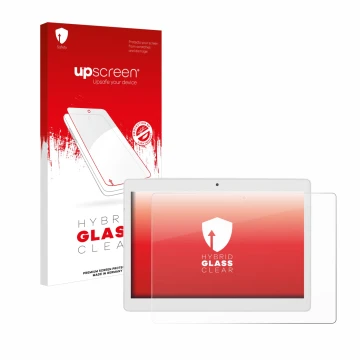 Front side of a product packaging with the brand logo upscreen. Next to it is the device Alldocube M5X Pro shown with the corr