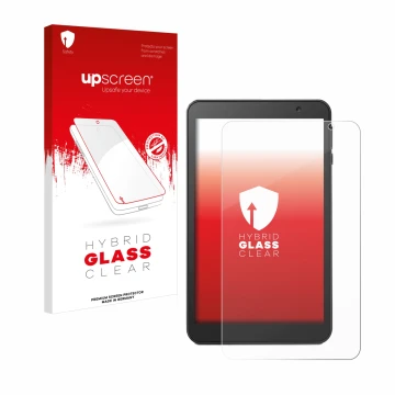 Front side of a product packaging with the brand logo upscreen. Next to it is the device Vankyo MatrixPad S8 shown with the co